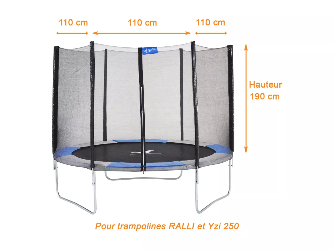 Kangui - Filet de sécurité seul pour trampoline RALLI Ø 250cm