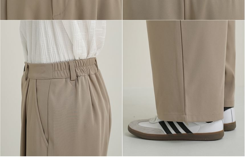 DAZO Studios - Mid Rise Plain Wide Leg Dress Pants