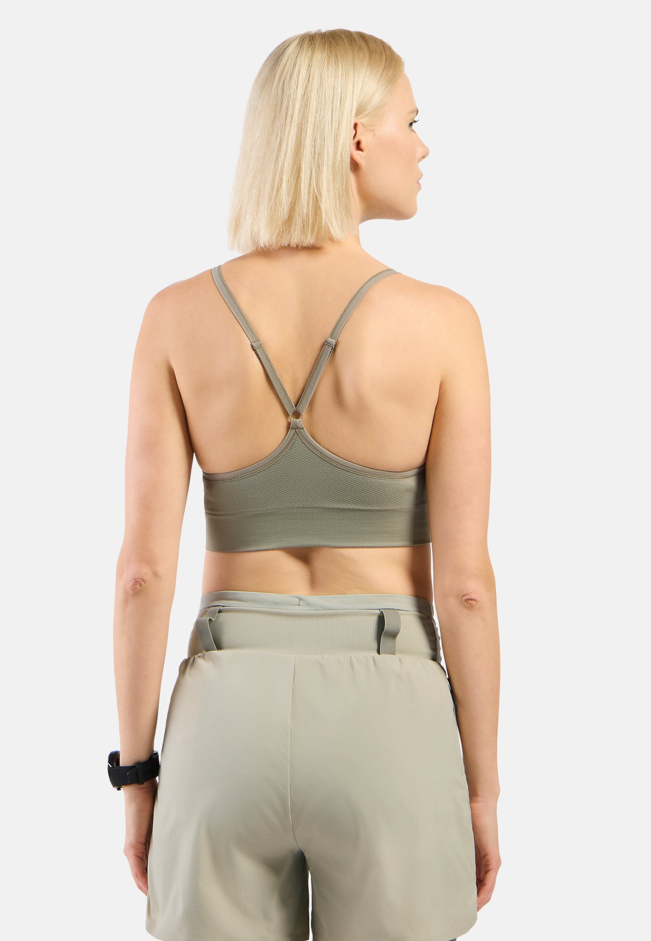 Seamless Sport-BH mit sanftem Halt in vetiver