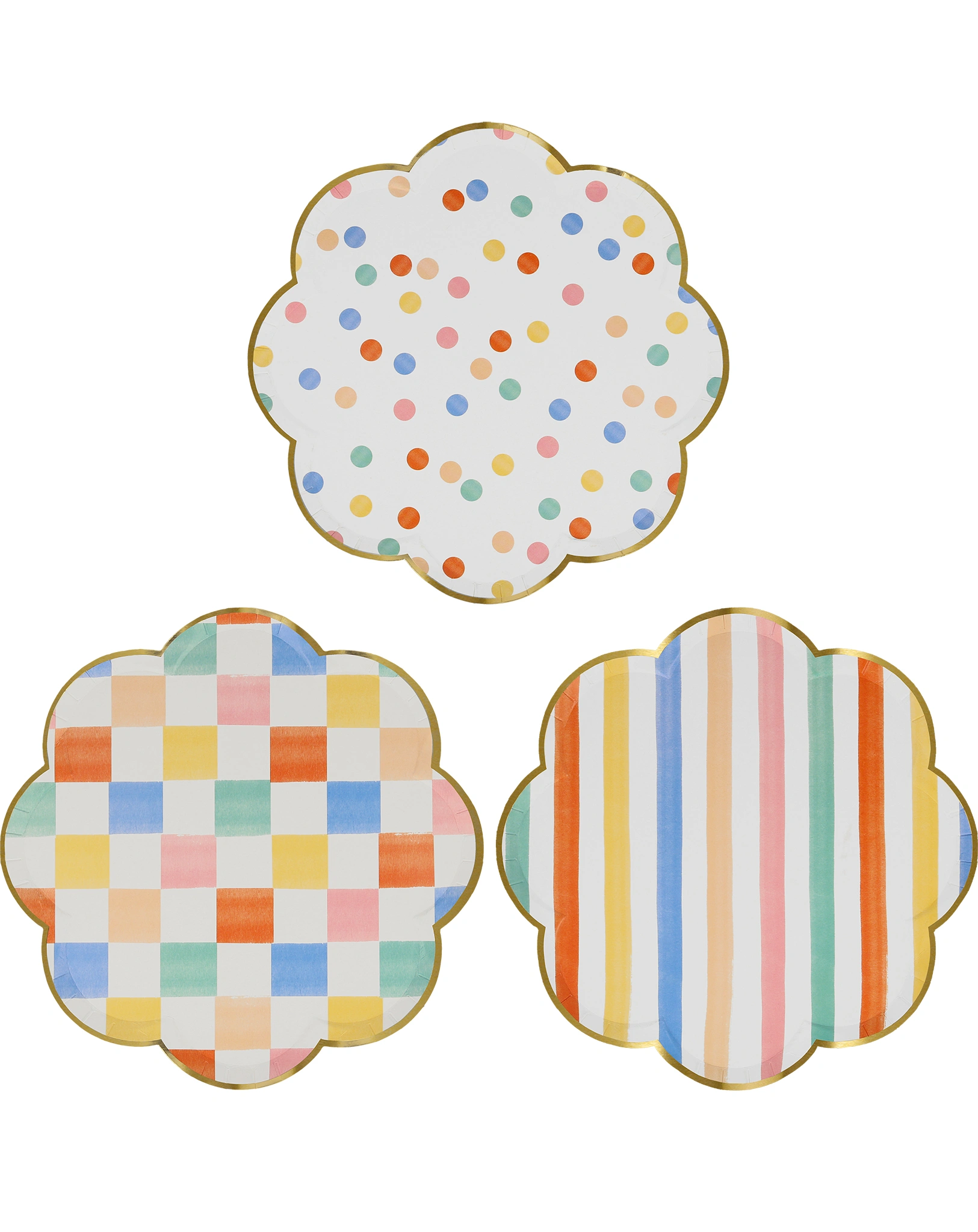 Pappteller COLOURFUL PATTERN 8er-Set