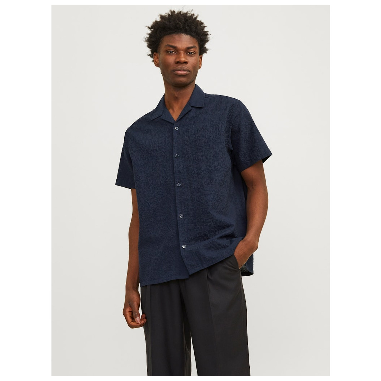 Jack & Jones JOREASTER PALMA SEERSUCKER SHI