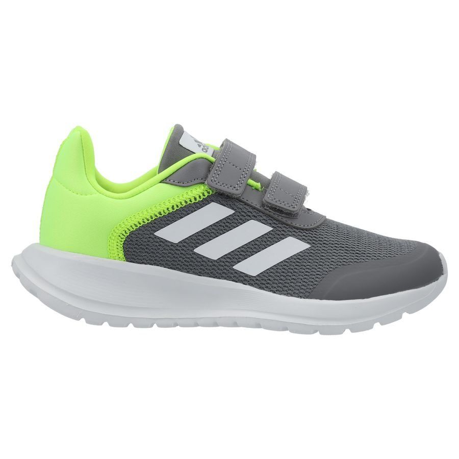 adidas Chaussures de Running Tensaur Run 2.0 Velcro - Gris/Blanc/Lucid Lemon Enfant