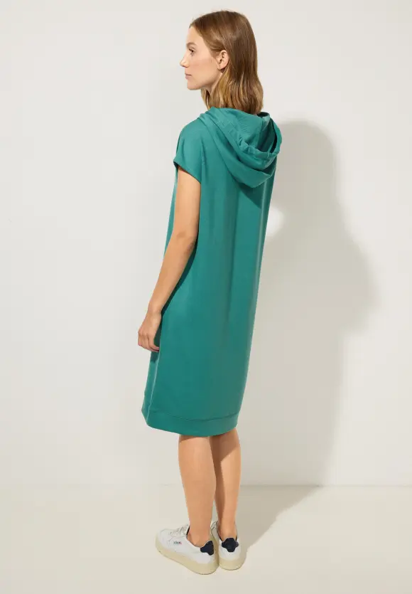 Langes Kapuzen Sweatshirt - lagoon green