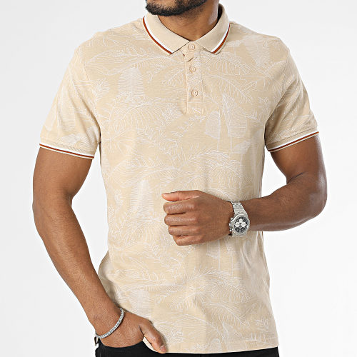 Polo Manches Courtes Pack Beige Floral