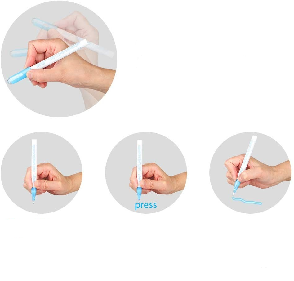 (20er Set) Wasserfeste Magic Glitzer Stifte Outline Marker Umriss Zauberstift