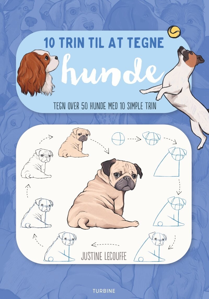 10 Trin Til At Tegne Hunde - Justine Lecouffe - Bog