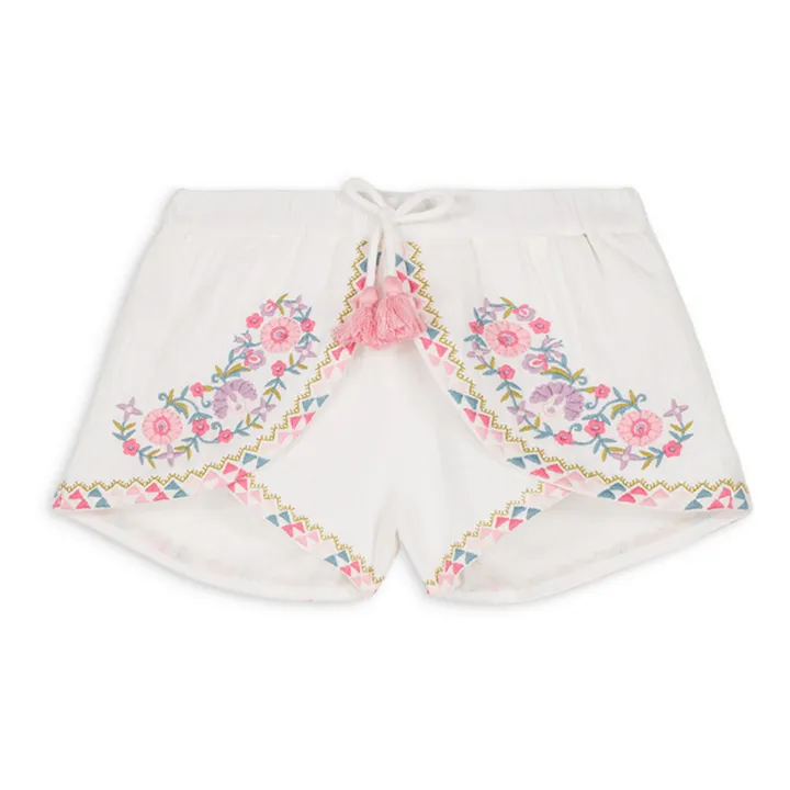 Louise Misha Short Asya Brodé Uni | Blanc
