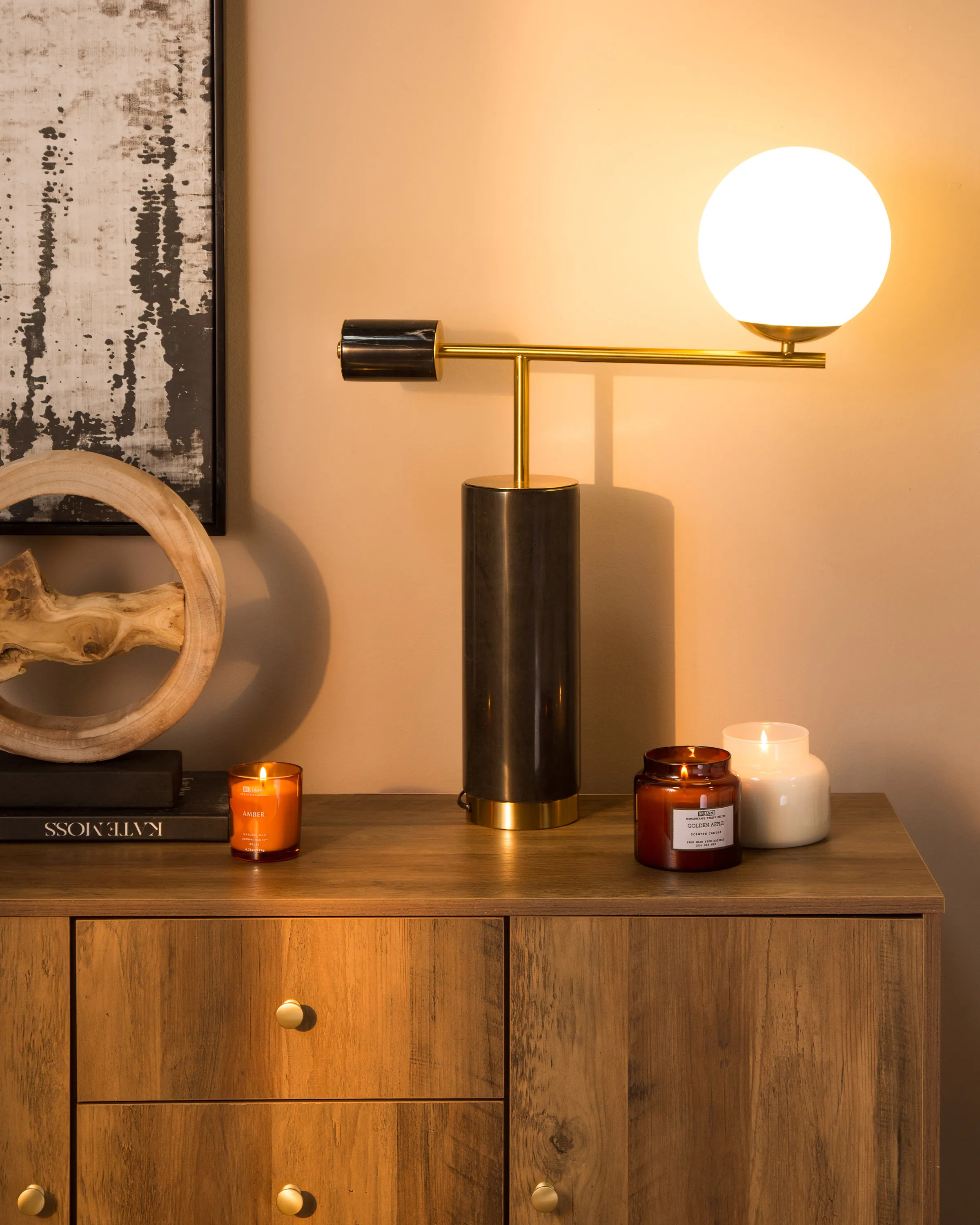 Dressoir met 2 deuren ULIKA Donkerbruin