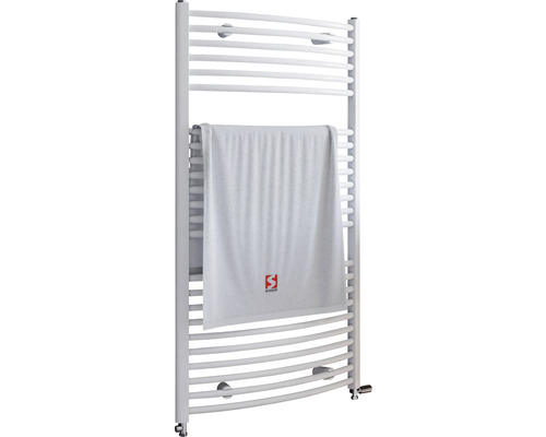 SCHULTE badkamerradiator Europa 1135x600 mm wit, aansluiting aan beide zijden onder