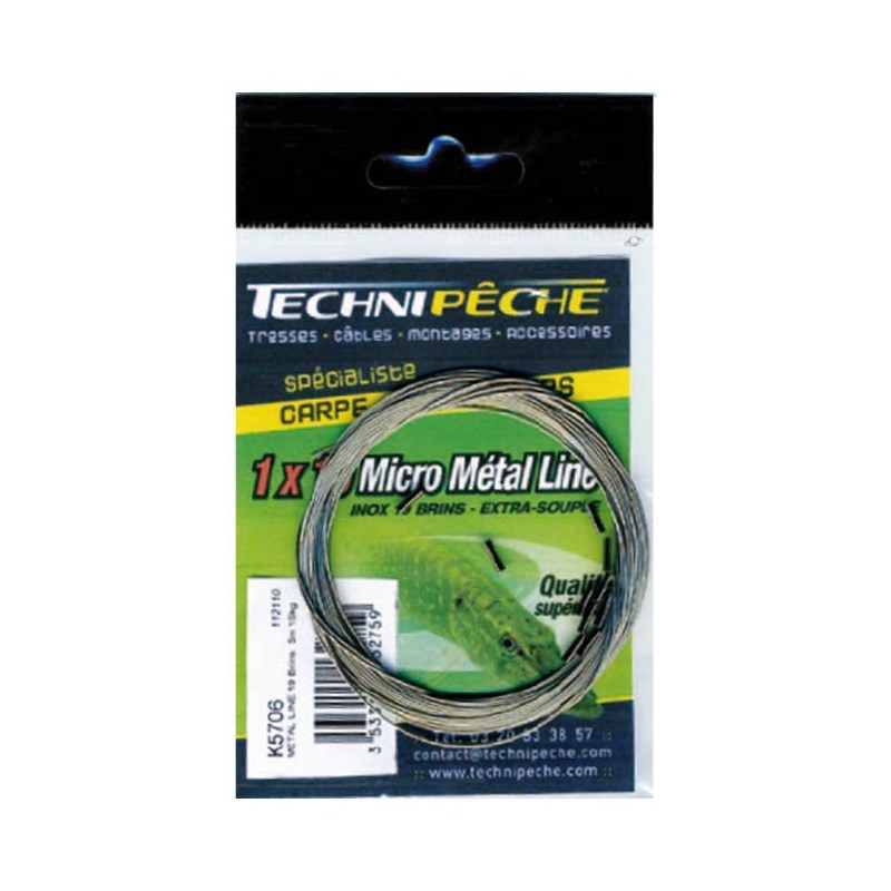 Tresse A Bas De Ligne Micro Cable Technipêche Metal Line