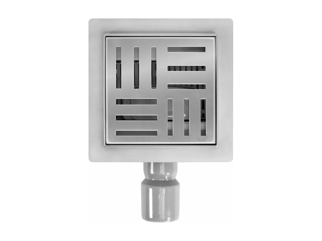 Drain Linéaire Rea Cross 150X150 Brush Steel