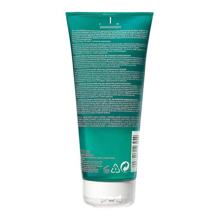 La Roche Posay Effaclar Mikro-Peeling Reinigungsgel, 200 ml