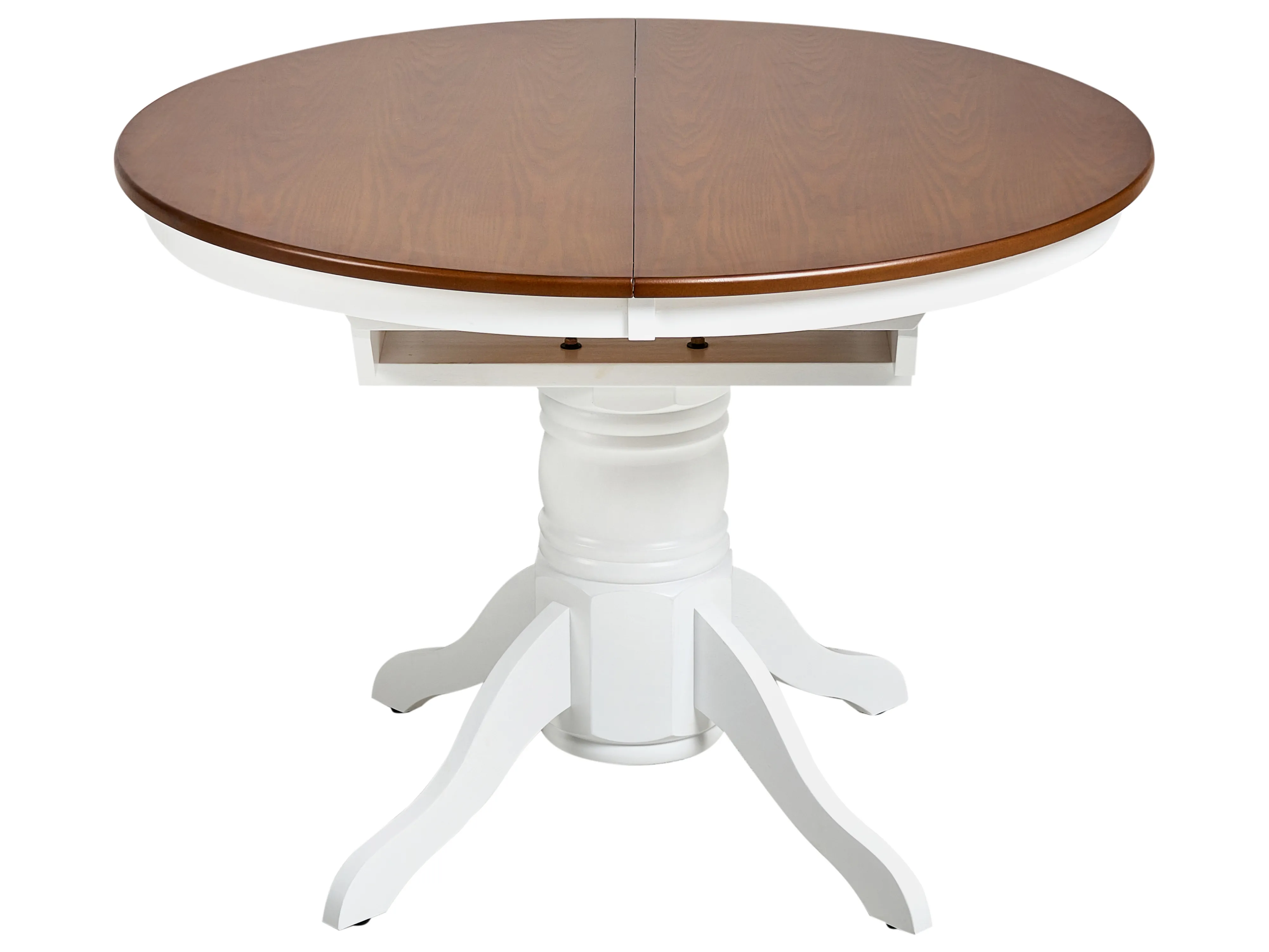 Eettafel uitschuifbaar AKRON Bruin essenhout 106 cm Hout 106/150 cm