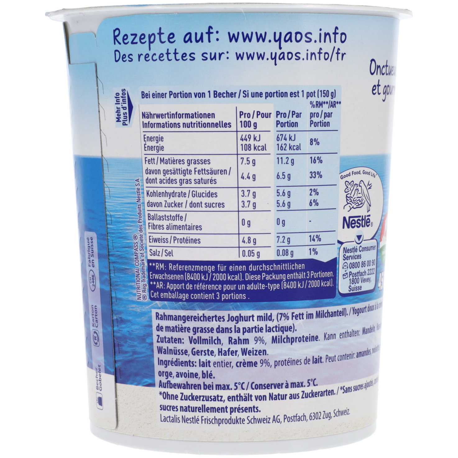 Yaos Joghurt Nature nach Griechischer Art ungesüsst