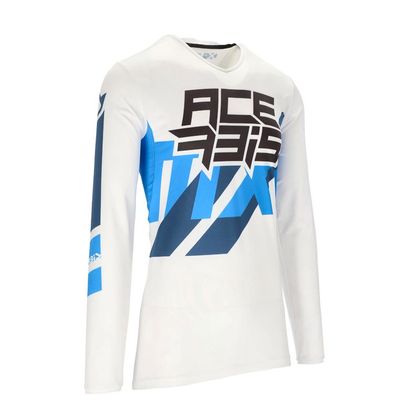 Maillot cross Acerbis X-FLEX THREE 2023 - Blanc / Bleu