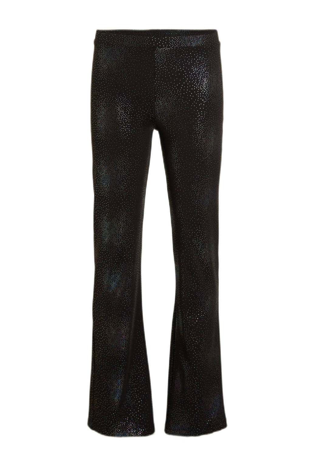 anytime flared legging met stippen print zwart