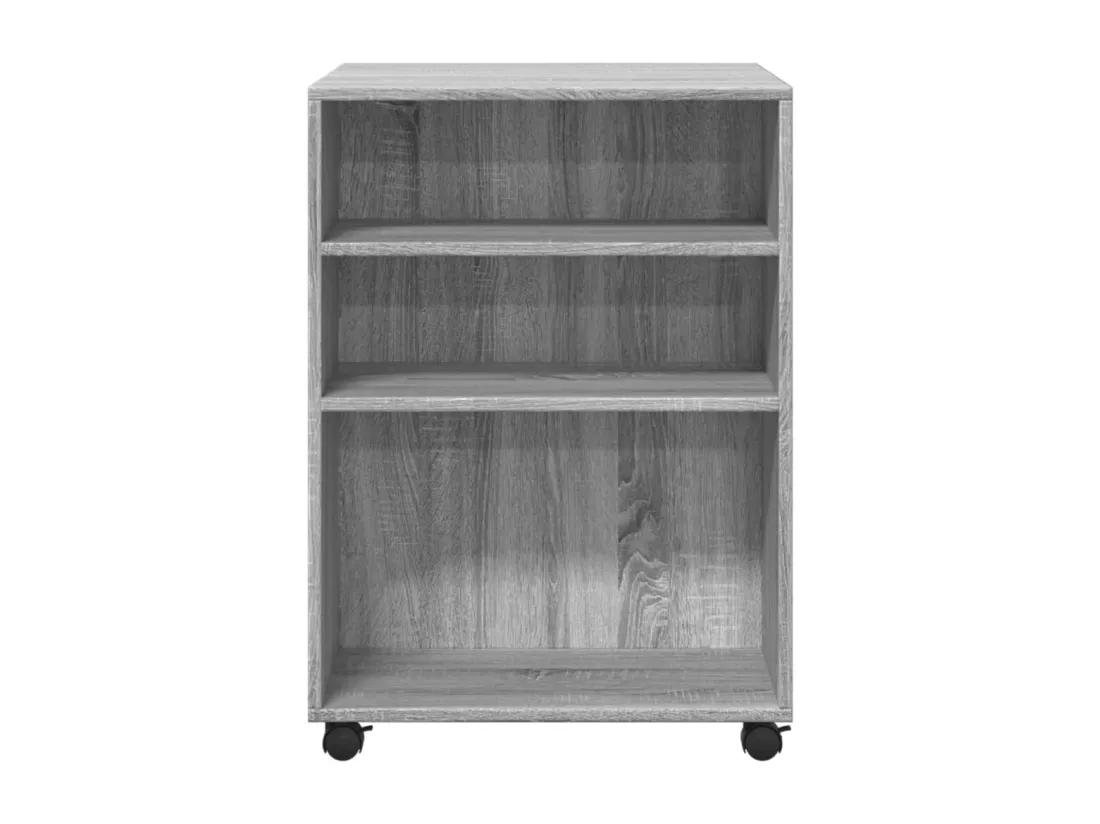 Table d'appoint avec roues sonoma gris bois d'ingénierie