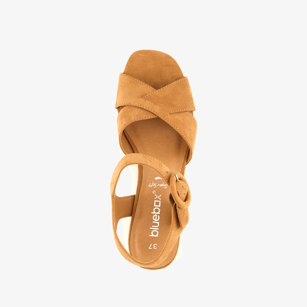 Blue Box dames sandalen met hak bruin