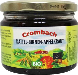 Crombach Appel Peren Dadelstroop Biologisch 330GR