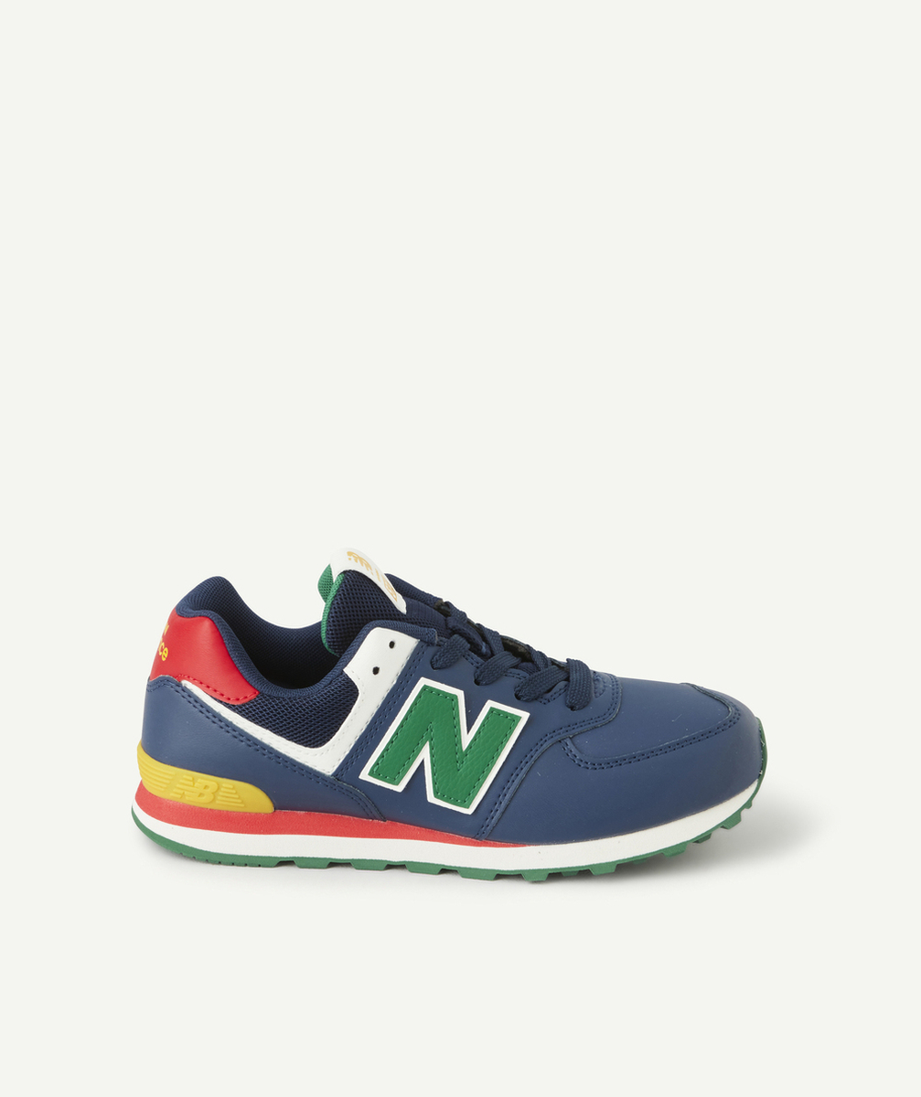 NEW BALANCEBASKETS 574 GARÇON BLEU MARINE VERT ET ROUGE