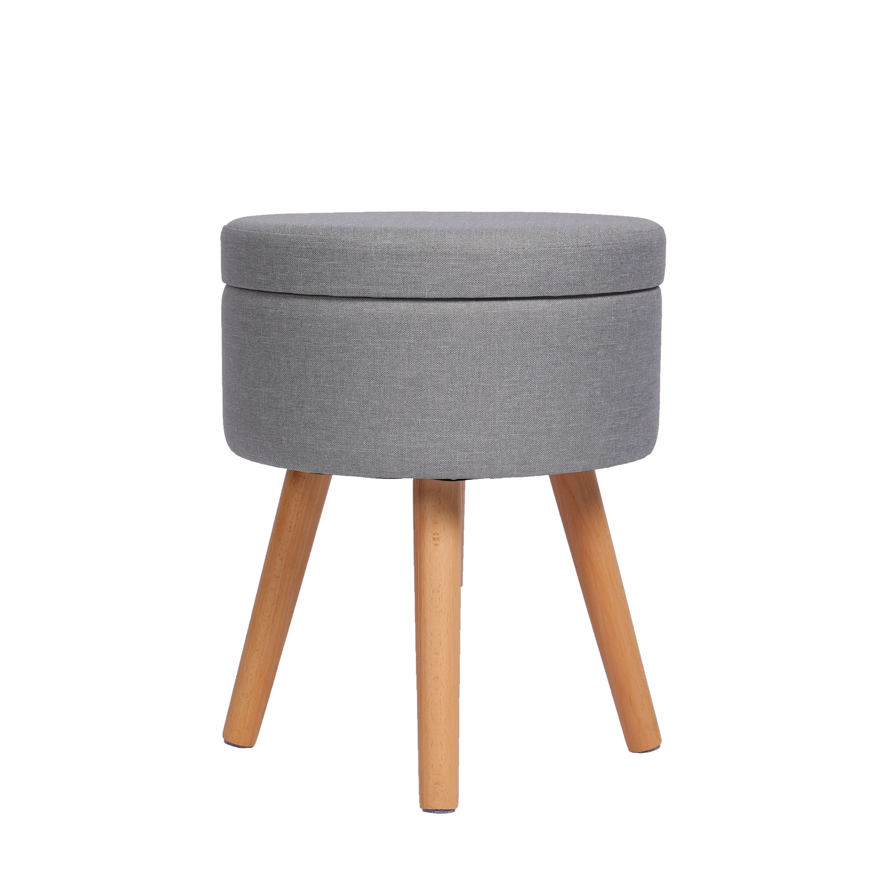 Hocker mit Stauraum hellgrau