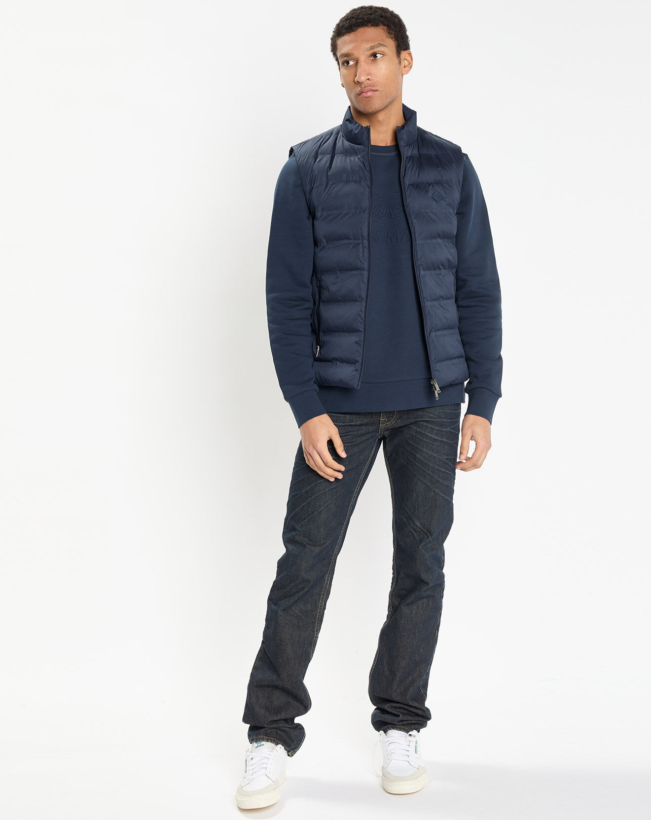 Hackett London Doudoune sans manches bleu marine