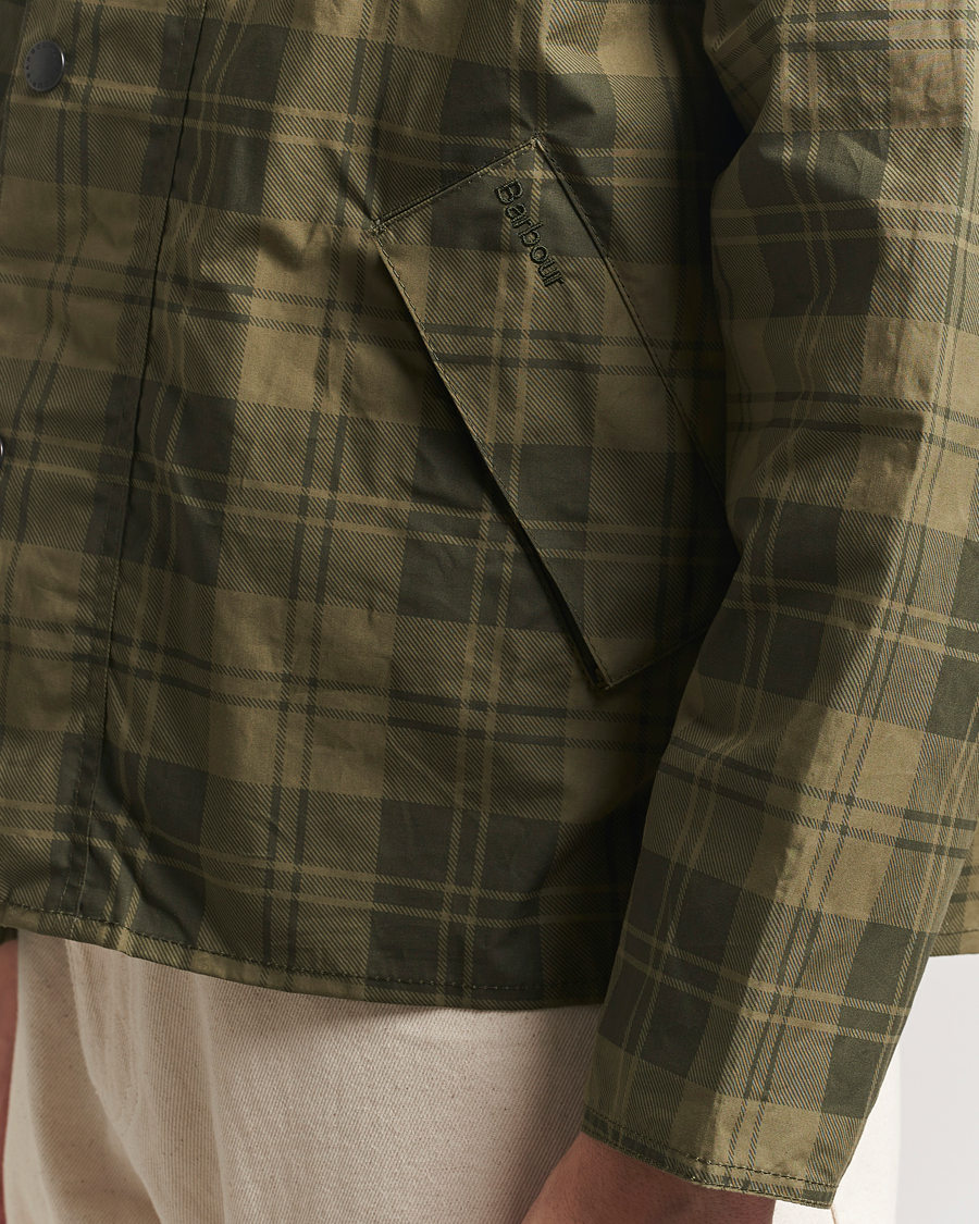 Barbour Heritage Transport Check Cotton Casual Jacket Olive