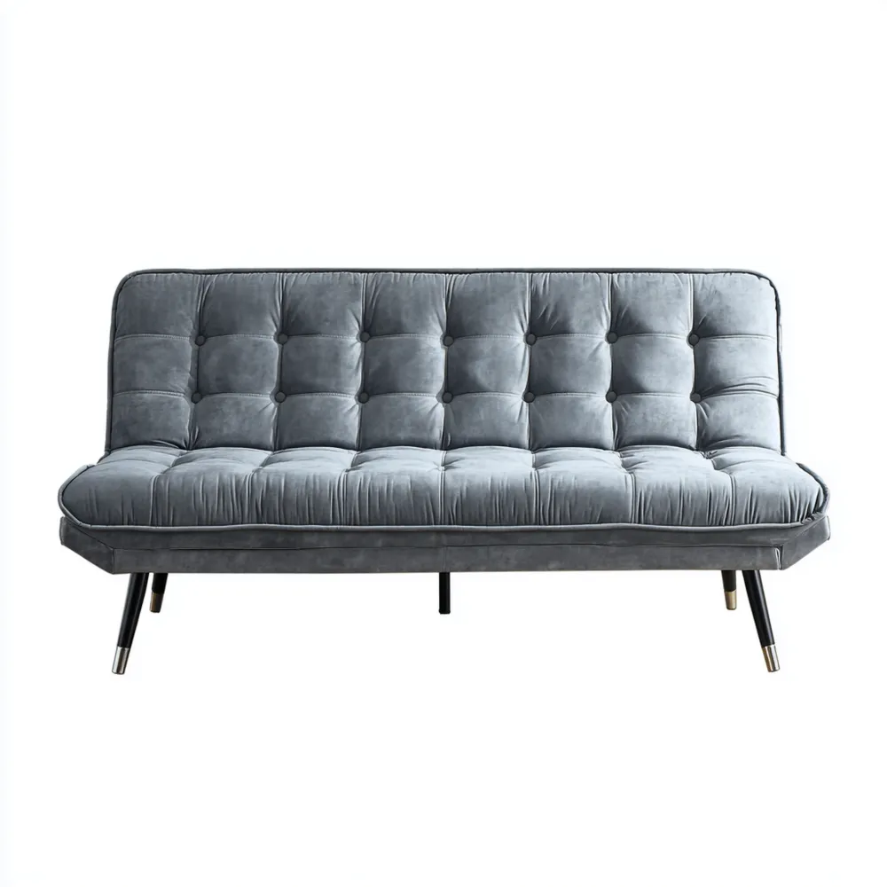 2-Sitzer-Sofa Samt 180x90x85 cm - Dunkelgrau - Modernes Design