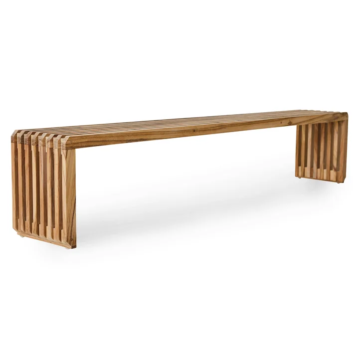 HKliving - Slatted Bank 180 cm, Teak natur