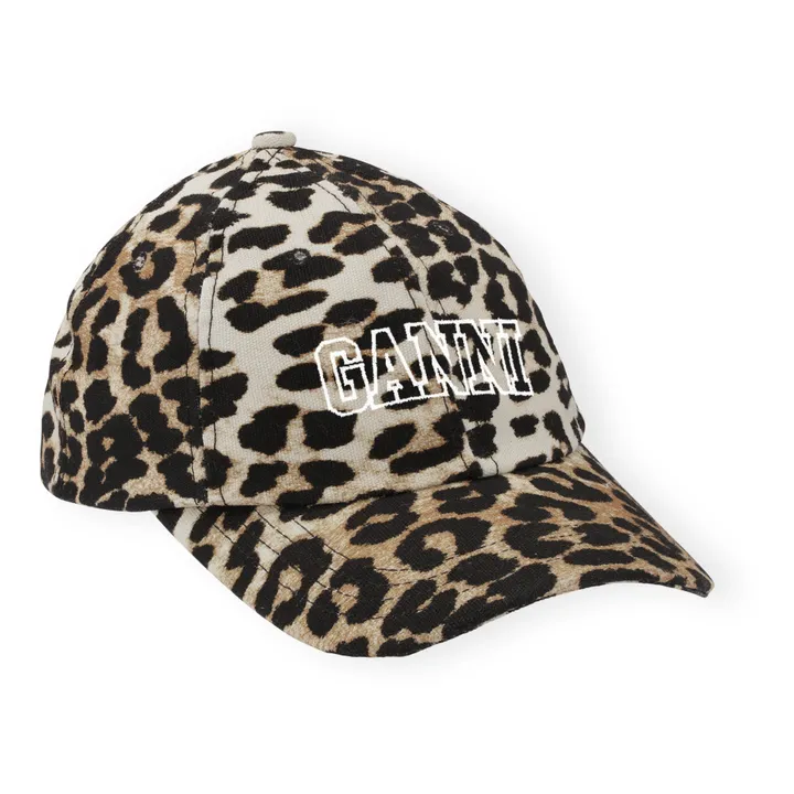 Ganni Casquette Imprimée Coton Bio | Léopard