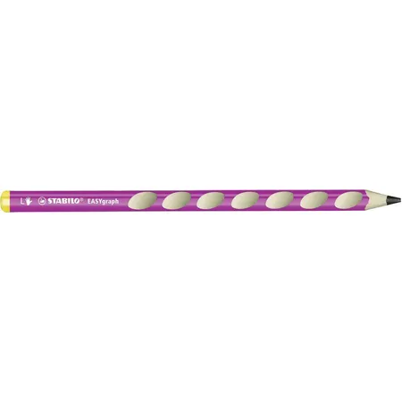 Schul-Set für Linkshänder - STABILO EASYgraph in pink - inklusive Spitzer + Radierer