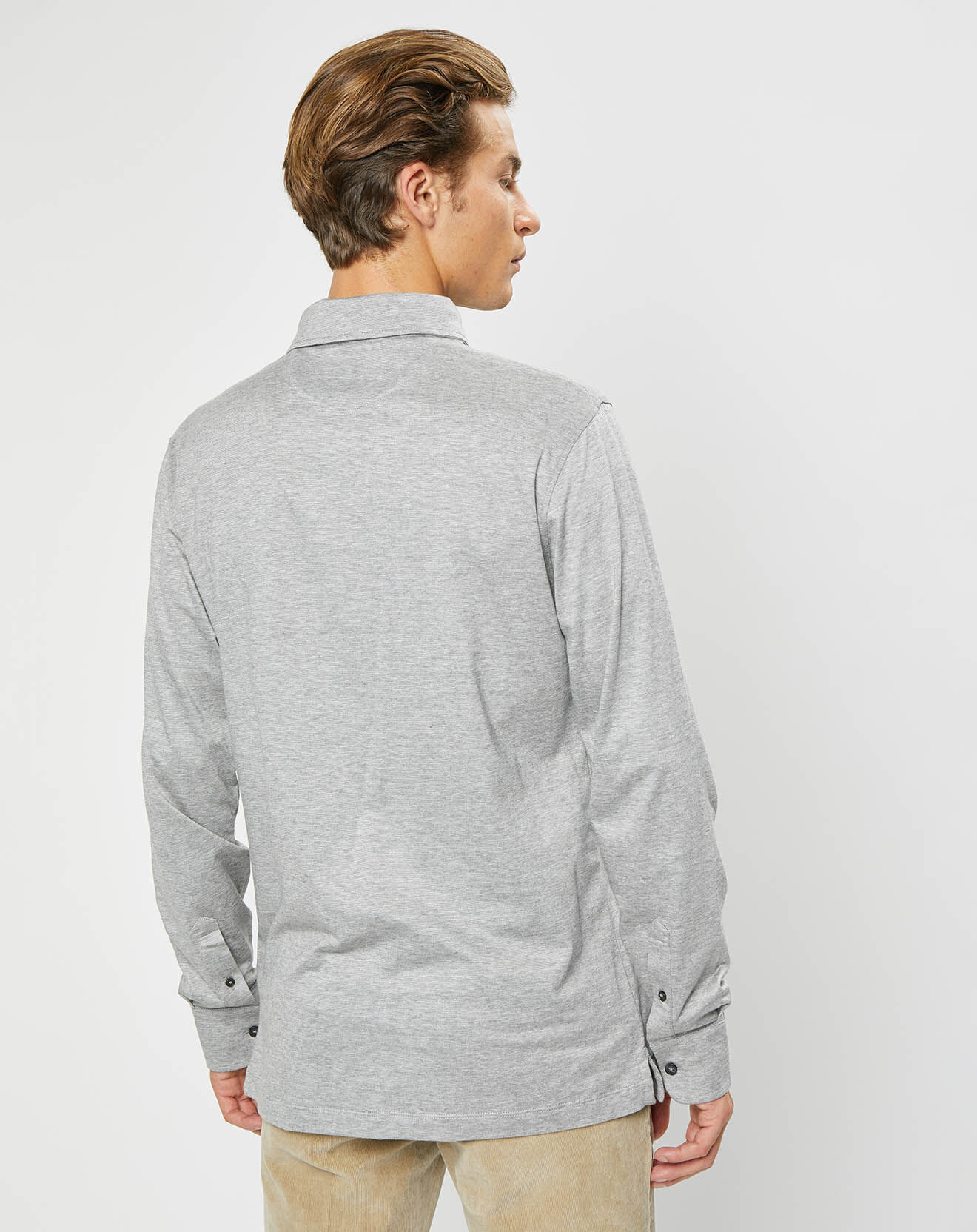 Hackett London Polo Classic Fit Mercerise gris