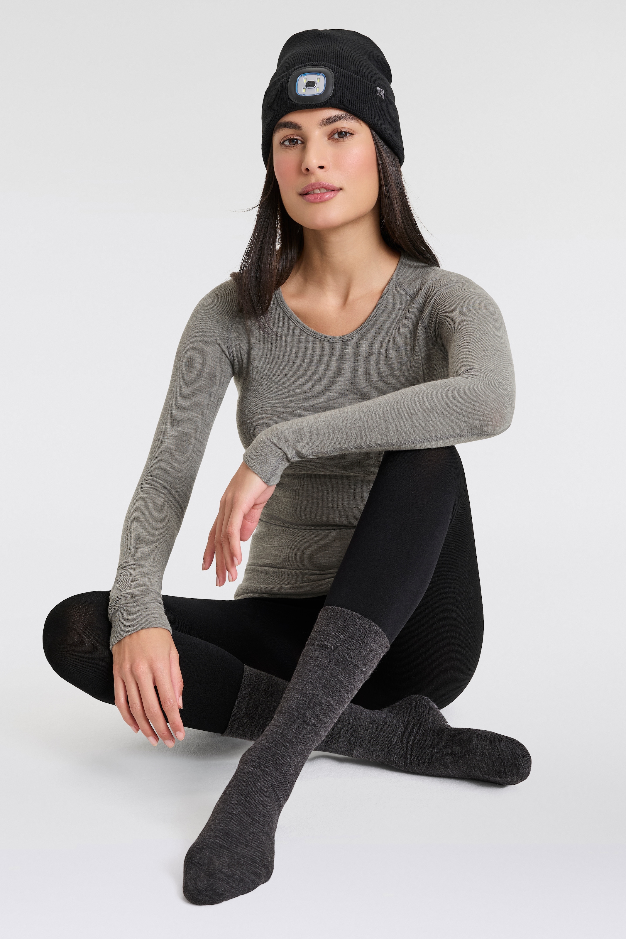 Heatkeeper Strickmütze »MEN THERMAL BEANIE+LED LIGHT RECHARGE« wiederaufladbarer, abnehmbaren LED-Leuchte für die dunkle Jahreszeit
