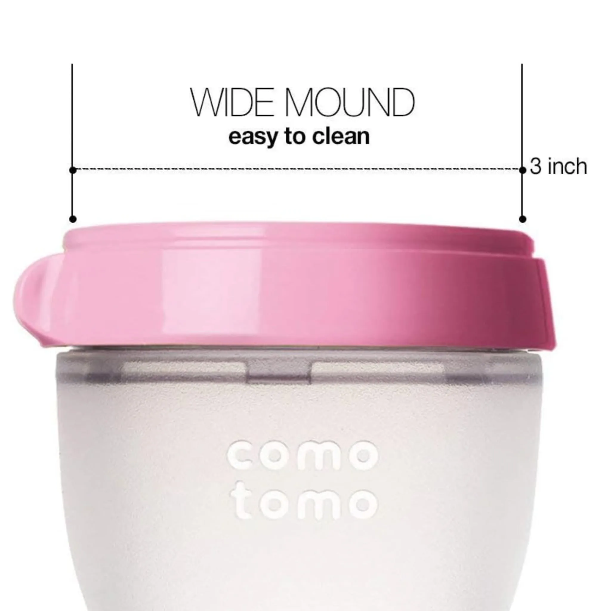 Como Tomo Biberon Souple 4oz - Rose
