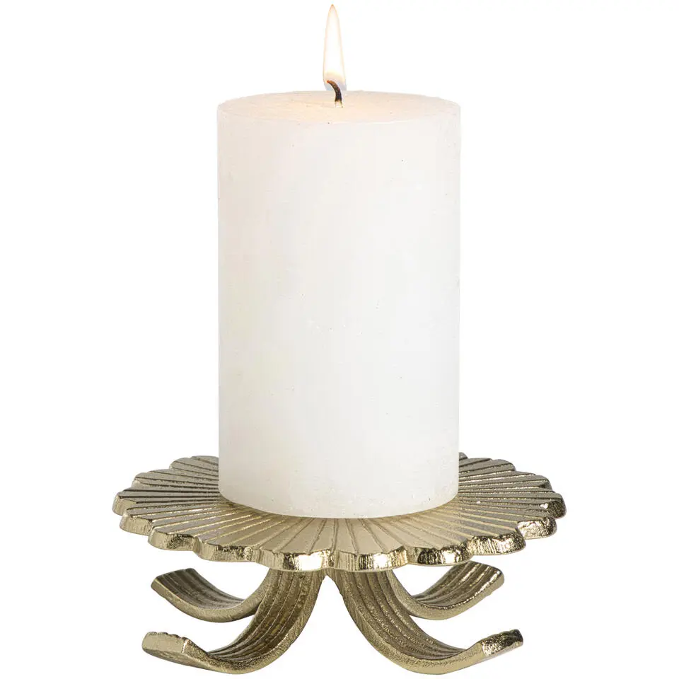 Kandelaar Reva goudkleur aluminium - 13xØ7 cm
