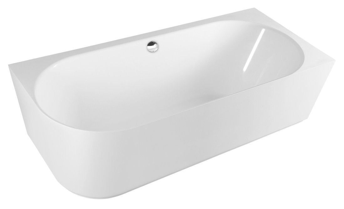 Polysan Sussi half vrijstaand bad rechts 159.5x70cm wit