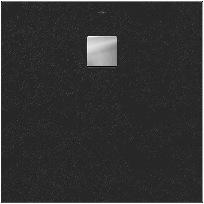 Receveur de douche 80 x 80 cm en acrylique, anthracite texturé, Villeroy & Boch Exklusive