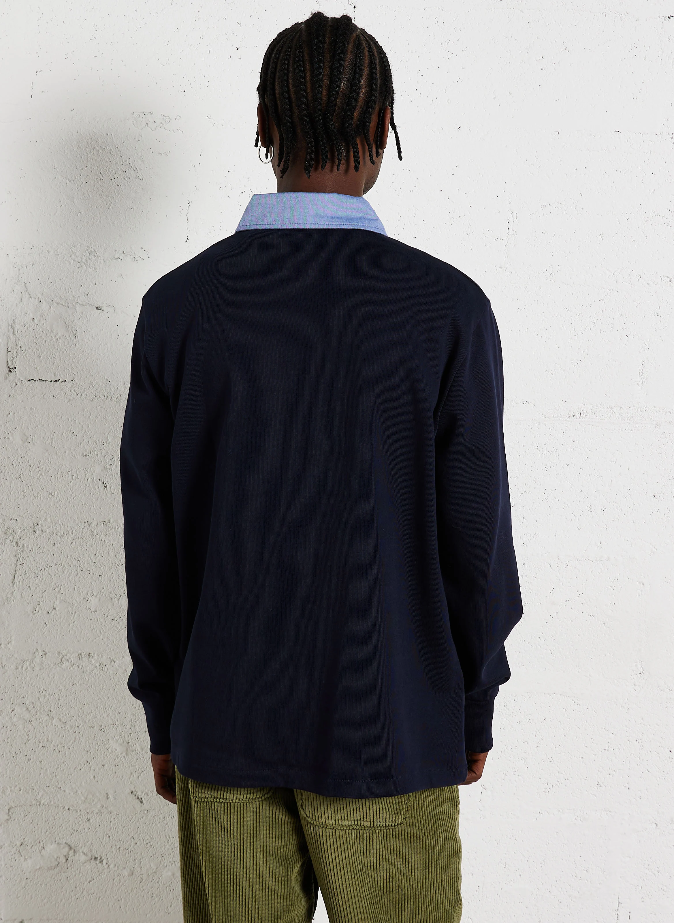 Polo droit en coton | Bleu