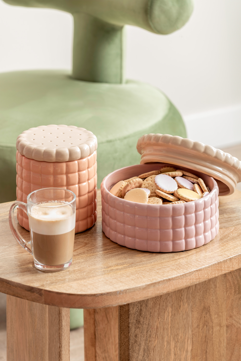 Voorraadpot Biscuit Box groot zacht geel
