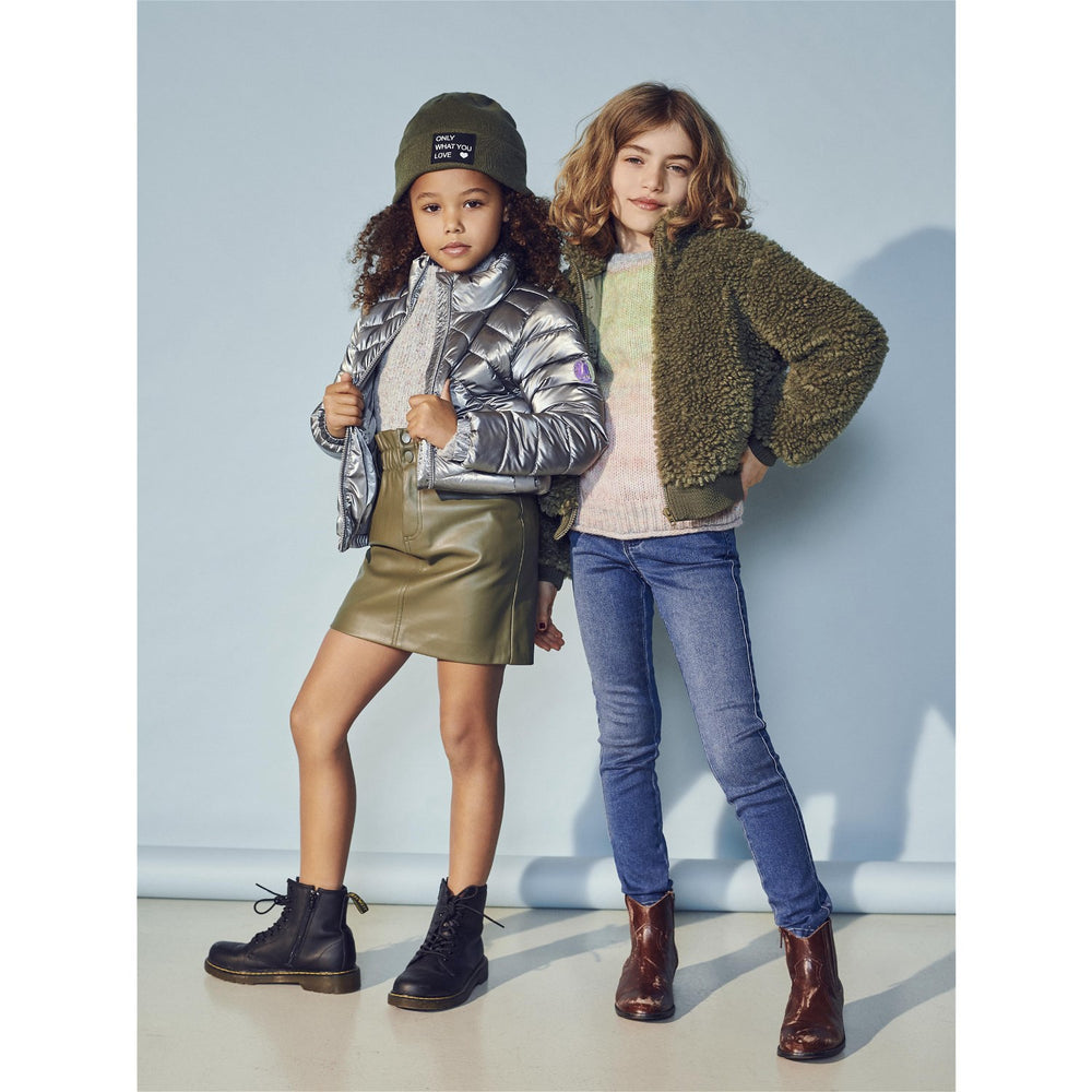 Køb kids ONLY Silver Talia Shine Quiltet Jakke