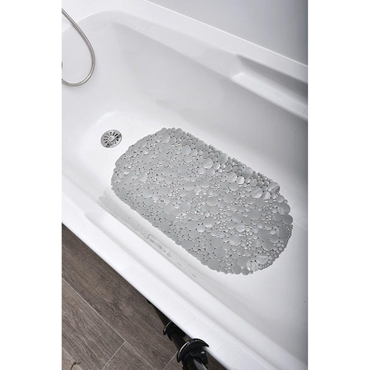 FOND DE BAIGNOIRE 69X36CM BULLES GRIS PERLE