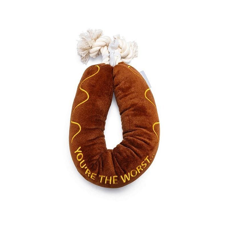 Beeztees BBQ Worst Met Touw Pluche Hond | 15783