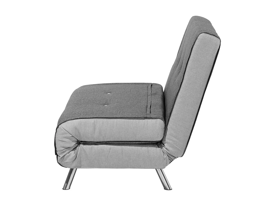 Banquette convertible 1 place en tissu gris foncé FARRIS