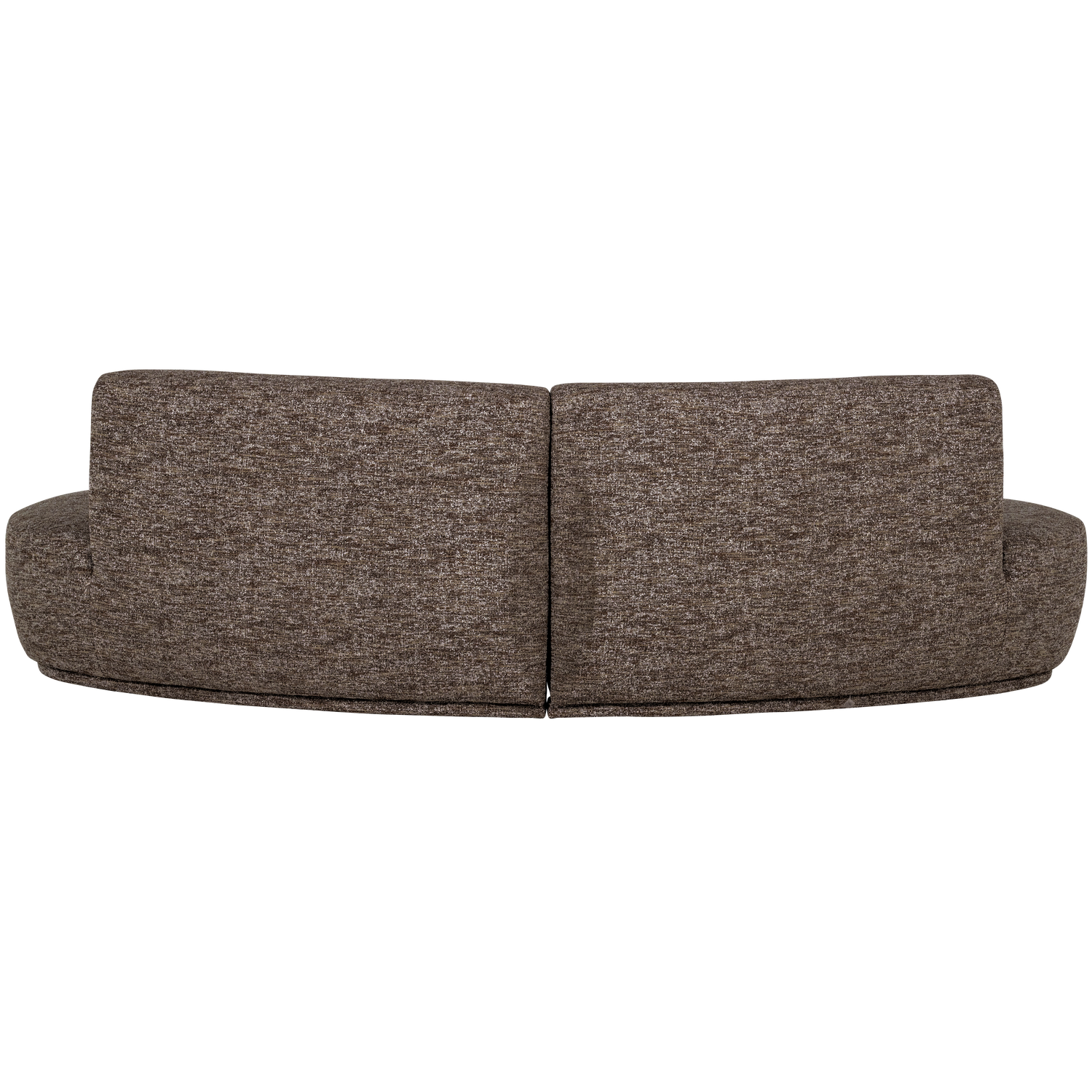 WOOOD Batavier Half Ronde Bank 4-Zits - Polyester - Bruin Melange