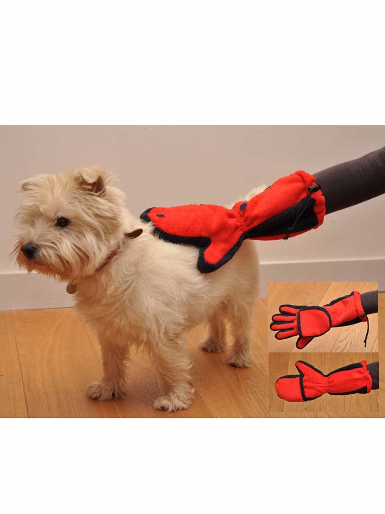 Gant en microfibre pour pattes d'animaux