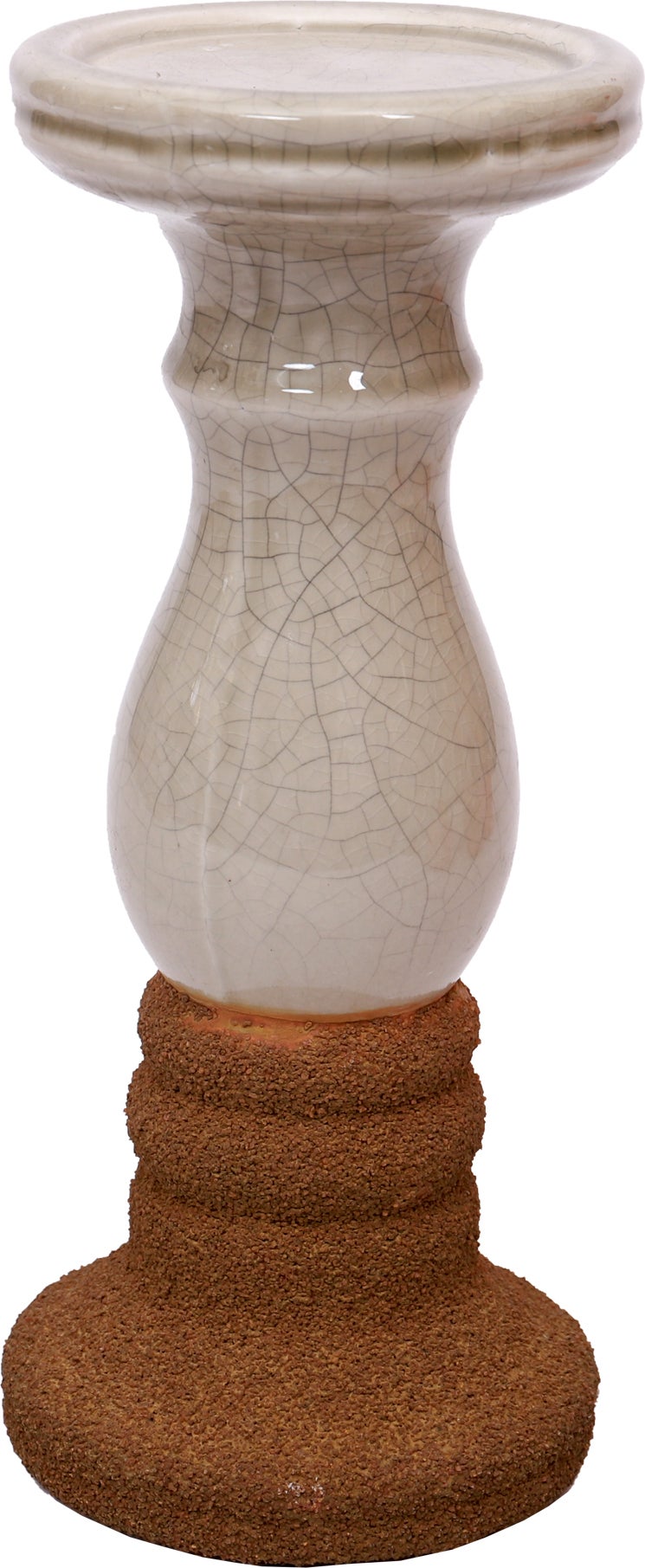 House of Nature kandelaar Anden beige 10 x 10 x 25 cm