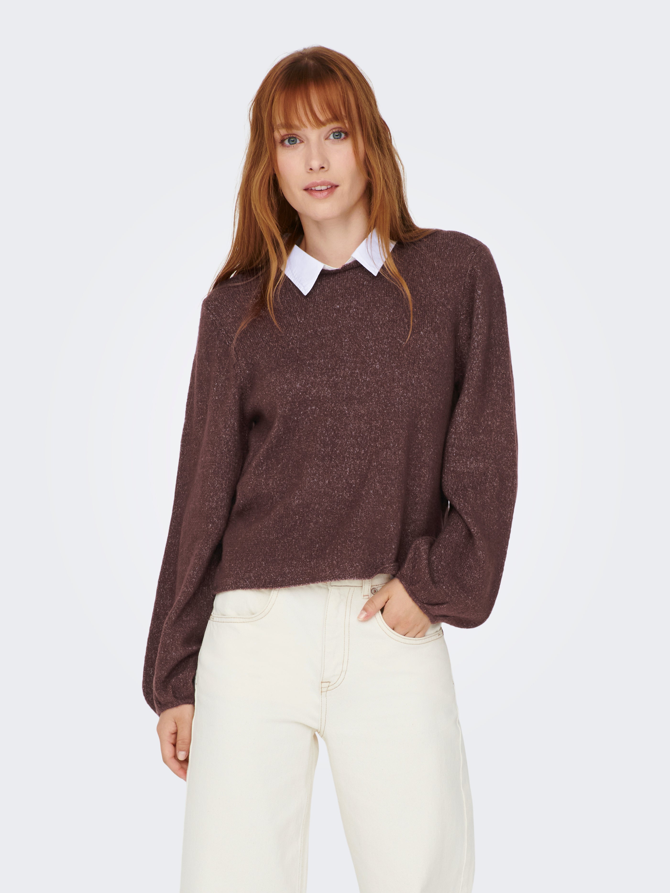 JDYDREA Strickpullover Brown Stone