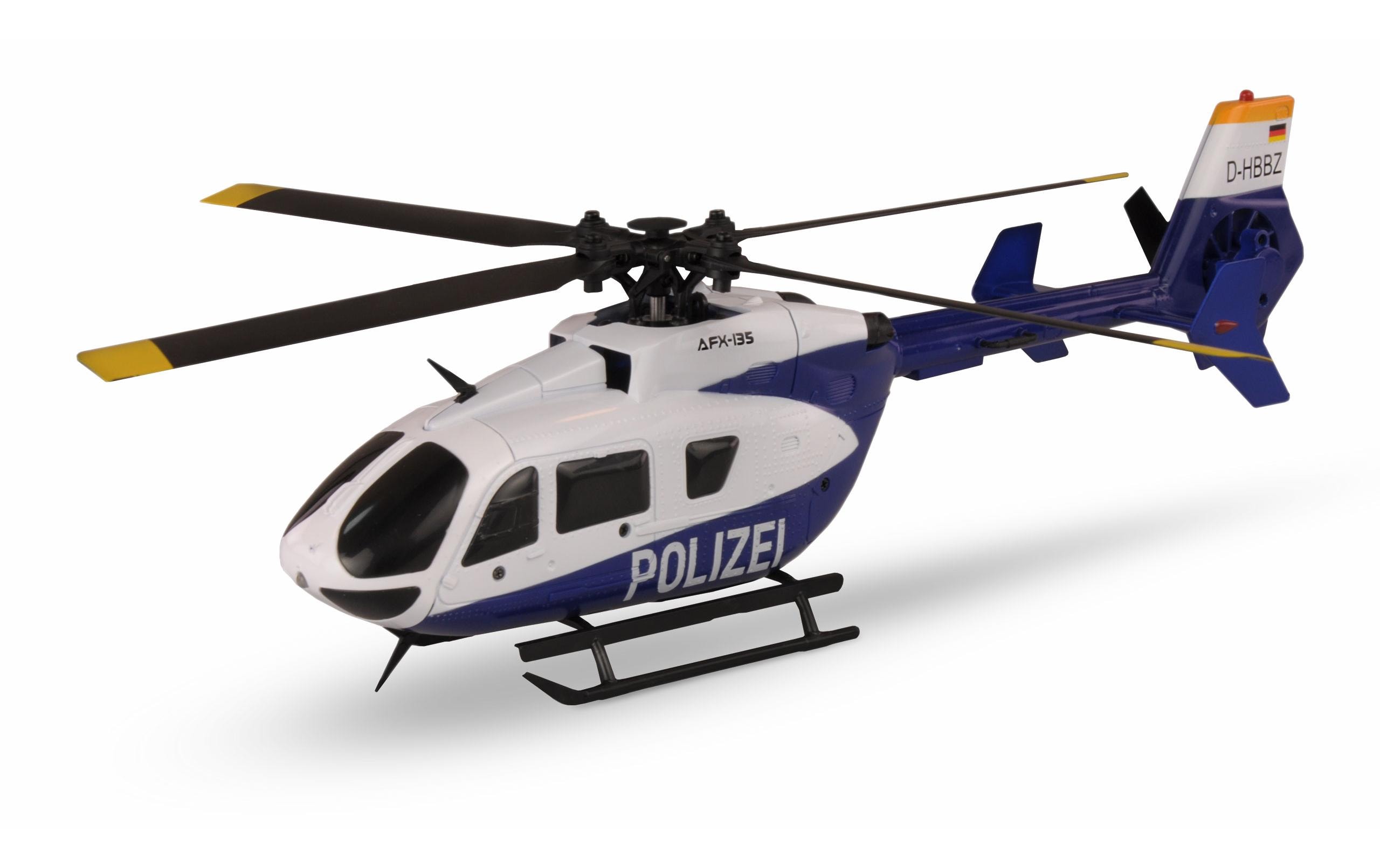 Helikopter AFX-135 Polizei 4-Kanal Singlerotor RTF<br>Kleiner Scale Heli mit 4-Kanal Steuerung für Einsteiger und Fortgeschrittene