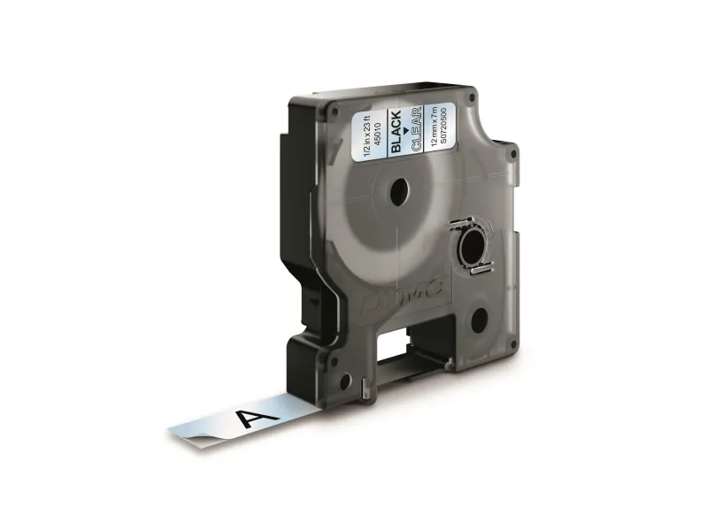 Labeltape DYMO® D1 sort på klar 12mm x 7m