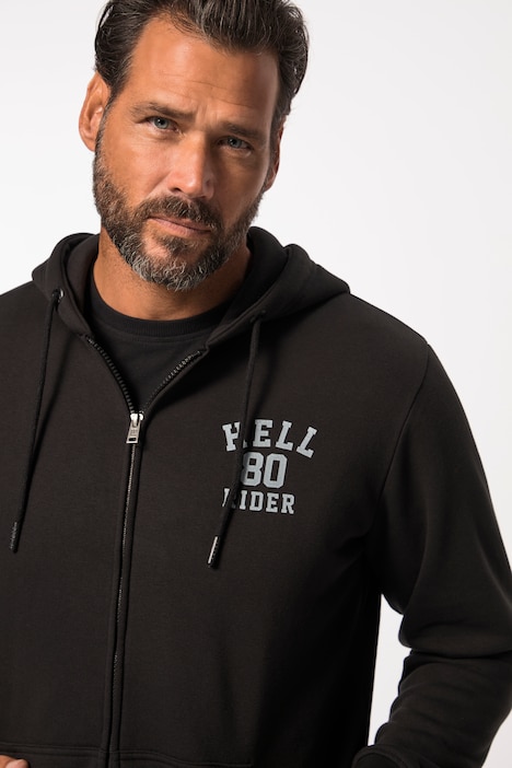 Hoodie-Jacke, Sweat, Prints, Kapuze, bis 8 XL